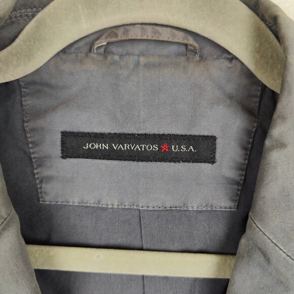 John Varvatos‎ Star USA Blazer Mens 40R Blue Cotton Unstructured Lightweight - Picture 3 of 8